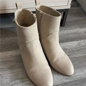 Dolce Vita Cream Ankle Booties